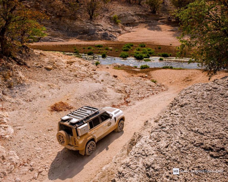 Land Rover Experience Namibia. Guided self-drive tours. Khowarib, Namibia.
